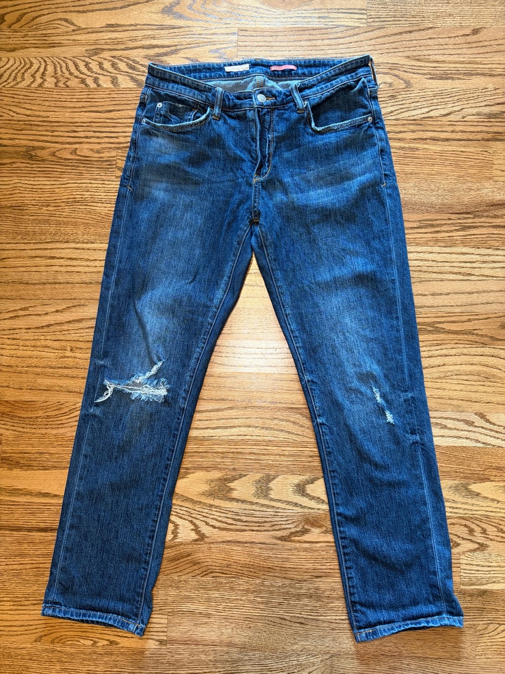 Anthropology Pilcro Women’s Slim Boyfriend Crop Distressed Jeans Size 28